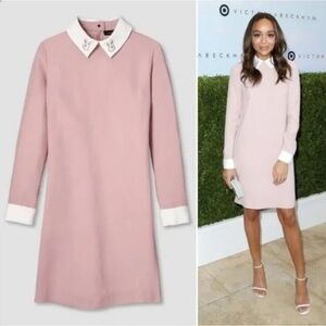 Victoria Beckham For Target Pink Shift Dress Bunny Rabbit Collar